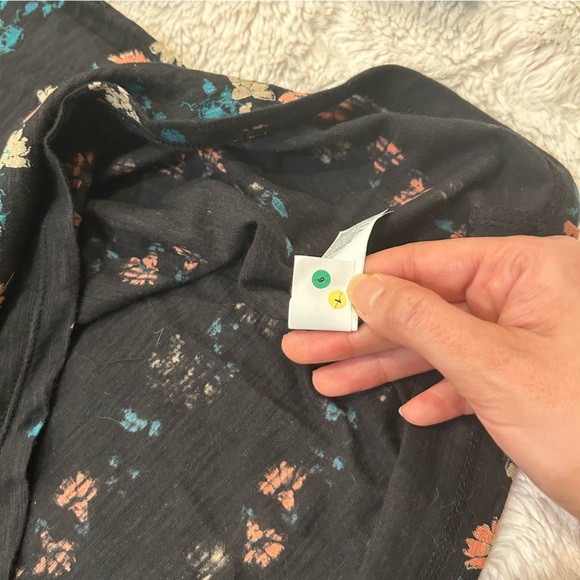 NWT Lucky Brand - 3/4 Sleeve Floral Tee Black Multicolor 1X/1G - Picture 11 of 11